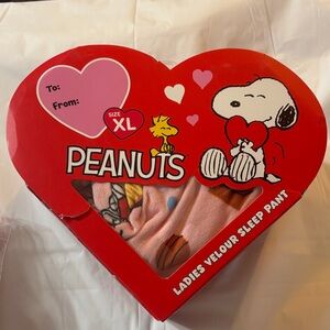 Peanuts Snoopy Heart Sleep Pants - Pink and Red
